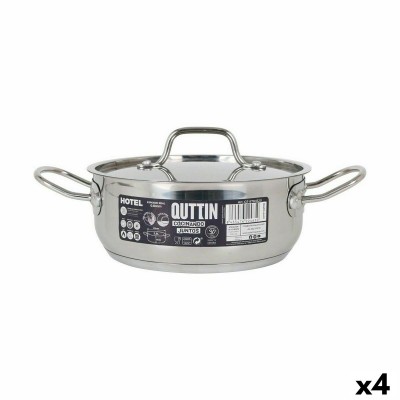 Casserole avec Couvercle Quttin Hotel ø 20 x 8 cm Acier (4 Unités)