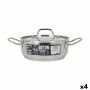 Casserole with lid Quttin Hotel ø 20 x 8 cm Steel (4 Units)