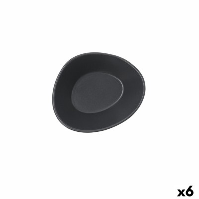 Appetizer Set Bidasoa Cosmos Grey Ceramic 12 cm (6 Units)