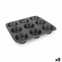Tartlets tin Quttin 32 x 30 x 3,2 cm Drilled 8 Units