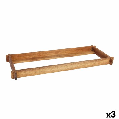 Plateau de service Viejo Valle Acacia 53 x 16,2 x 4 cm (3 Unités)