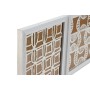 Jeu de 4 tableaux Home ESPRIT Papier Verre 22 x 2 x 22 cm