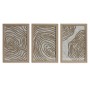 Jeu de 3 tableaux Home ESPRIT Papier Verre 20 x 2 x 30 cm (3 Pièces)