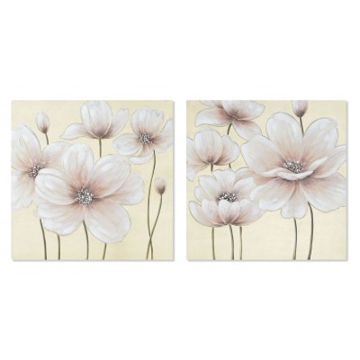 Toile Home ESPRIT Toile Bois MDF 80 x 3 x 80 cm 80 x 2,8 x 80 cm