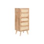 Caisson à Tiroirs Home ESPRIT Naturel Métal Bois d'hévéa 40 x 30 x 78 cm