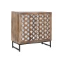 Sideboard Home ESPRIT Brown Black Silver Natural Mango wood Mirror 80 x 38 x 80 cm