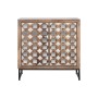Sideboard Home ESPRIT Brown Black Silver Natural Mango wood Mirror 80 x 38 x 80 cm