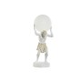 Desk lamp Home ESPRIT White Golden Resin Plastic 220 V 18 x 17 x 44 cm