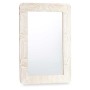 Wall mirror 37 White Brown 90 x 60 x 2 cm Rectangular