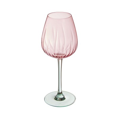 Wine glass Cristal d’Arques Paris Swirly Spring Pink Glass 470 ml (4 Units)