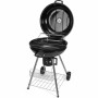 Barbecue à Charbon avec Couvercle et Roulettes Fieldmann FZG 1004 Noir Rond