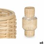 Bougeoir Gift Decor SG-29653 Transparent Naturel verre Rotin 15,5 x 31 x 15,5 cm (6 Unités)