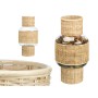 Bougeoir Gift Decor SG-29652 Transparent Naturel verre Rotin 18 x 38 x 18 cm (4 Unités)