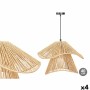 Suspension 24B513 Noir Naturel Métal Papier 40 W 41 x 30 x 41 cm (4 Unités)