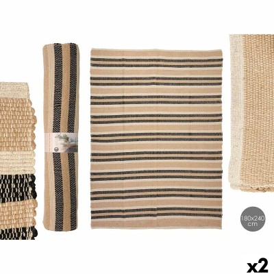 Tapis NO.06 Blanc Marron Noir 180 x 240 cm (2 Unités)