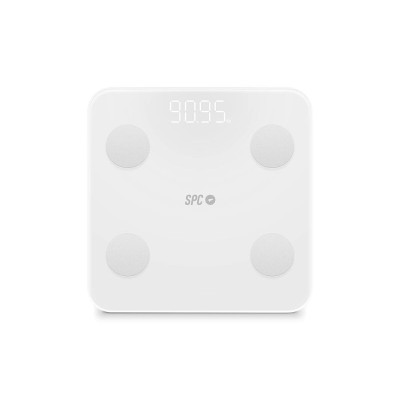 Digital Bathroom Scales SPC Internet ATENEA FIT 3 White Tempered Glass 180 kg 50 x 50 x 28 cm