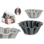 Baking Mould Kinvara HH477 Light grey Dark grey Silicone 1,5 L 24,5 x 10 x 24,5 cm (6 Units)