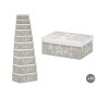Decorative box Pincello 63 White Grey Cardboard (2 Units)