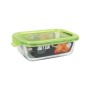 Lunch box Quttin Green Rectangular 375 ml 17 x 11 x 5 cm (12 Units)