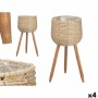 Planter with stand Ibergarden JH22607 L Brown Paper Plastic Natural Fibre 35 x 56 x 35 cm (4 Units)