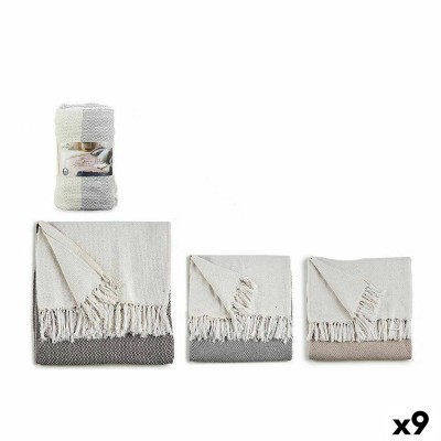 Housse de canapé ITEM NO.28 PLAIDS Marron Gris Naturel 180 x 240 cm Points (9 Unités)