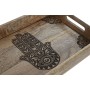 Jeux de plateaux Home ESPRIT Naturel Bois de manguier 43,5 x 27 x 5,5 cm (2 Unités)