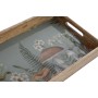 Jeux de plateaux Home ESPRIT Bleu Naturel Bois de manguier 43,5 x 27 x 5,5 cm (2 Unités)