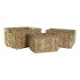 Basket set Home ESPRIT Natural Seagrass Natural Fibre Boho 44,5 x 32,5 x 27,5 cm 3 Pieces