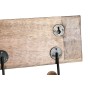 Wall mounted coat hanger Home ESPRIT White Black Natural Metal Mango wood Buddha 38 x 5 x 16 cm