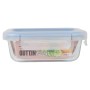 Hermetic Lunch Box Quttin Transparent Rectangular 375 ml (12 Units)