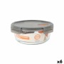 Boîte à lunch hermétique MasterChef Gris Transparent Ronde 1,3 L (6 Unités)
