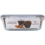 Hermetic Lunch Box Santa Clara Transparent Rectangular 2,4 L (4 Units)