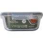 Hermetic Lunch Box Santa Clara Transparent Rectangular 2,4 L (4 Units)
