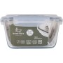 Hermetic Lunch Box Santa Clara Transparent Rectangular 3,5 L (3 Units)