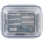 Hermetic Lunch Box Santa Clara Transparent Rectangular 3,5 L (3 Units)