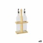 Condiment Set Quttin Brown Transparent Glass Bamboo 0,5 L 2 Pieces (12 Units)