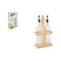Condiment Set Quttin Brown Transparent Glass Bamboo 250 ml 2 Pieces (12 Units)
