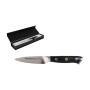 Peeler Knife Quttin Damaskus Black Silver Stainless steel 9 cm (2 Units)