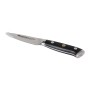 Peeler Knife Quttin Damaskus Black Silver Stainless steel 9 cm (2 Units)