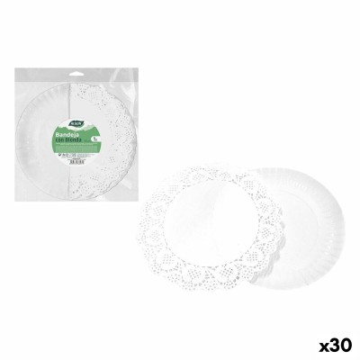 Snack tray Algon Circular 35 cm (30 Units)
