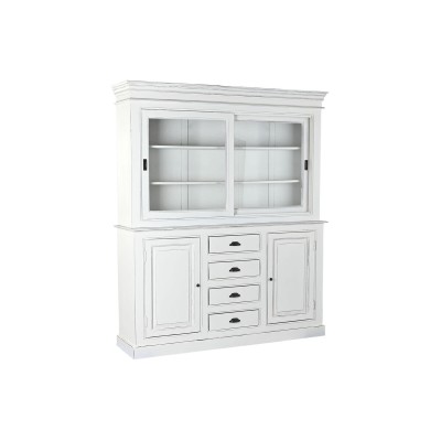 Présentoir Home ESPRIT Blanc Verre Bois de manguier 170 x 45 x 200 cm