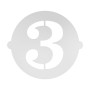 Cake stencil Algon Number 3 36 Units