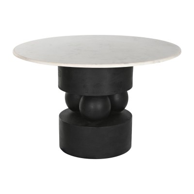 Dining Table Home ESPRIT Marble Mango wood 120 x 120 x 76 cm
