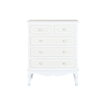 Chest of drawers Home ESPRIT White Beige Romantic 80 x 42 x 105 cm