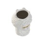 Planter Home ESPRIT White Golden Porcelain 10 x 10 x 14 cm (2 Units)