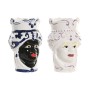 Planter Home ESPRIT Blue White Black Porcelain 12 x 12 x 20 cm (2 Units)