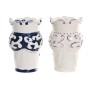 Planter Home ESPRIT Blue White Black Porcelain 12 x 12 x 20 cm (2 Units)
