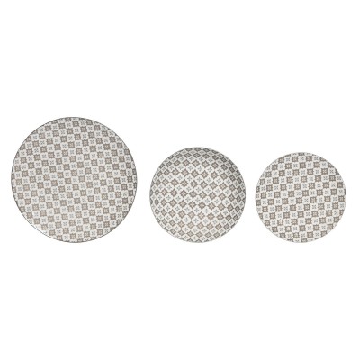 Assiettes Home ESPRIT Beige Porcelaine Moderne 18 Pièces