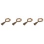 Napkin ring Home ESPRIT Natural Jute Acacia Macrame 7,5 x 2 x 7,5 cm 4 Pieces