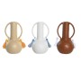 Vase DKD Home Decor White Beige Terracotta Dolomite Fringe 14 x 14 x 25,6 cm (3 Units)